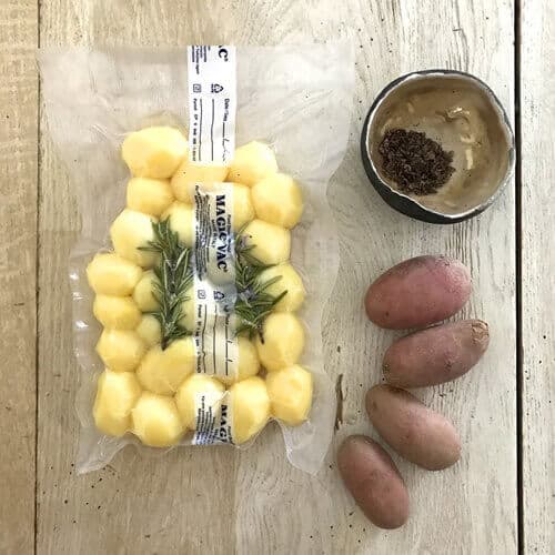 19 Ready-to-cook potatoes stored in vacuum bags